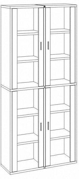 Шкаф-витрина Домино СУ(ш2в2)+4ФС в Надыме - nadym.mebel24.online | фото 3