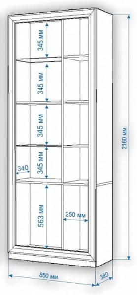 Шкаф-витрина Нобиле ШВтВ-ФСД-БЯН в Надыме - nadym.mebel24.online | фото 3