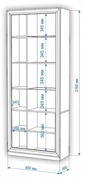 Шкаф-витрина Нобиле ШВтВ-ФСД-ФГК в Надыме - nadym.mebel24.online | фото 3