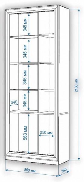 Шкаф-витрина Нобиле ШВтВ-ФСД-ФГК в Надыме - nadym.mebel24.online | фото 3