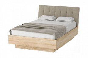 СОНАТА КРС-1400 Кровать с ПМ (дуб сонома/велюр бежевый) в Надыме - nadym.mebel24.online | фото