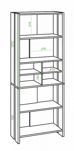 Стеллаж Домино Lite СТЛ-ОВХ в Надыме - nadym.mebel24.online | фото 2