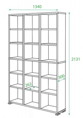 Стеллаж Домино ПУ-40-1 в Надыме - nadym.mebel24.online | фото 2