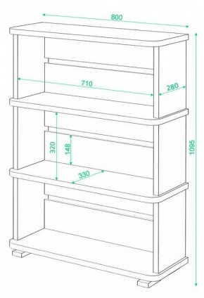 Стеллаж Домино СБ-25/3 в Надыме - nadym.mebel24.online | фото 3