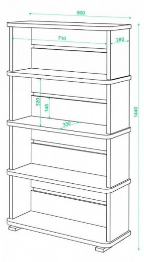 Стеллаж Домино СБ-25/4 в Надыме - nadym.mebel24.online | фото 2