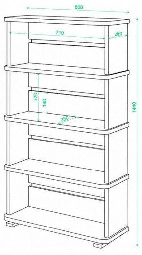 Стеллаж Домино СБ-25/4 в Надыме - nadym.mebel24.online | фото 2