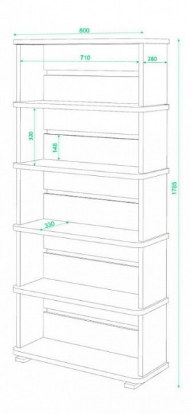 Стеллаж Домино СБ-25/5 в Надыме - nadym.mebel24.online | фото 3