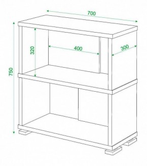 Стеллаж книжный Домино нельсон СБ-10_2 в Надыме - nadym.mebel24.online | фото 3