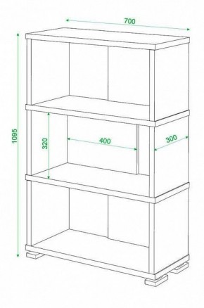 Стеллаж книжный Домино СБ-10_3 в Надыме - nadym.mebel24.online | фото 3