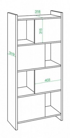 Стеллаж комбинированный Домино Лайт СТЛ-3В в Надыме - nadym.mebel24.online | фото 2