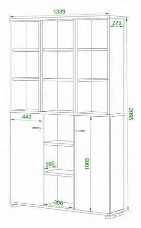 Стеллаж комбинированный Домино нельсон ПУ-40-6 в Надыме - nadym.mebel24.online | фото 2