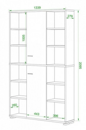 Стеллаж комбинированный Домино ПУ-40-2 в Надыме - nadym.mebel24.online | фото 2