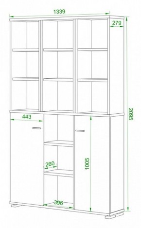 Стеллаж комбинированный Домино ПУ-40-6 в Надыме - nadym.mebel24.online | фото 2