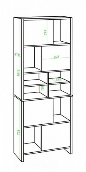 Стеллаж комбинированный Нельсон Lite СТЛ-ЗВХ Н в Надыме - nadym.mebel24.online | фото 2