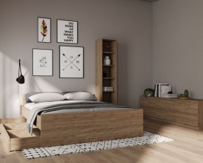 Стеллаж СИРИУС узкий, с пятью полками, цвет Дуб Сонома в Надыме - nadym.mebel24.online | фото 3