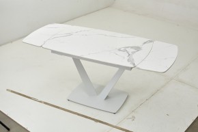 Стол ALATRI 120 GLOSS STATUARIO WHITE SOLID CERAMIC / WHITE, ®DISAUR в Надыме - nadym.mebel24.online | фото 2