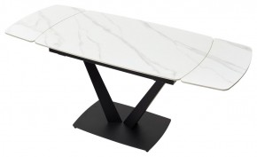 Стол ALATRI 120 MATT WHITE MARBLE SOLID CERAMIC / BLACK, ®DISAUR в Надыме - nadym.mebel24.online | фото 4