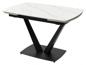 Стол ALATRI 120 MATT WHITE MARBLE SOLID CERAMIC / BLACK, ®DISAUR в Надыме - nadym.mebel24.online | фото 7