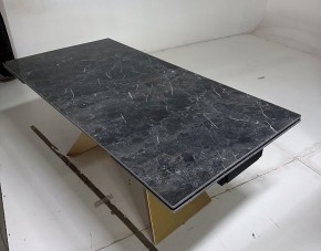 Стол ALES 180 BLACK GRAVE SOLID CERAMIC, керамика / бронзовый, ®DISAUR в Надыме - nadym.mebel24.online | фото 5