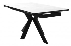 Стол BELLUNO 160 MARBLES KL-99 Белый мрамор матовый, итальянская керамика/ черный каркас, ®DISAUR в Надыме - nadym.mebel24.online | фото 2