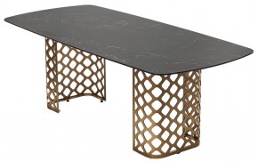 Стол CHIAVARI 220 KL-116 Черный мрамор матовый, итальянская керамика / бронзовый, ®DISAUR в Надыме - nadym.mebel24.online | фото 7