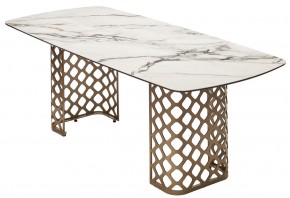 Стол CHIAVARI 220 KL-188 Контрастный мрамор матовый, итальянская керамика / Шампань, ®DISAUR в Надыме - nadym.mebel24.online | фото 7