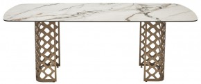 Стол CHIAVARI 220 KL-188 Контрастный мрамор матовый, итальянская керамика / Шампань, ®DISAUR в Надыме - nadym.mebel24.online | фото 8