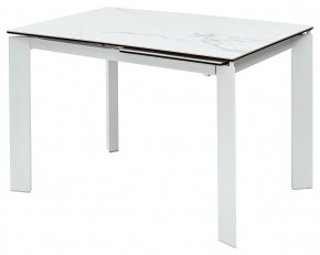Стол CORNER 120 MATTE STATUARIO Белый мрамор матовый керамика, стекло/ белый каркас, ®DISAUR в Надыме - nadym.mebel24.online | фото 2