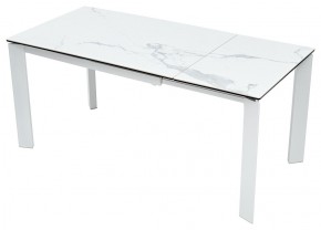 Стол CORNER 120 MATTE STATUARIO Белый мрамор матовый керамика, стекло/ белый каркас, ®DISAUR в Надыме - nadym.mebel24.online | фото 3