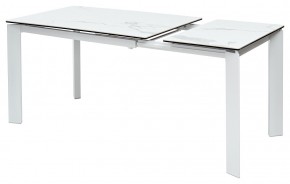 Стол CORNER 120 MATTE STATUARIO Белый мрамор матовый керамика, стекло/ белый каркас, ®DISAUR в Надыме - nadym.mebel24.online | фото 5