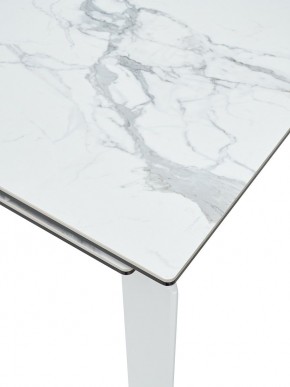 Стол CORNER 120 MATTE STATUARIO Белый мрамор матовый керамика, стекло/ белый каркас, ®DISAUR в Надыме - nadym.mebel24.online | фото 6
