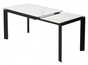Стол CORNER 120 MATTE STATUARIO Белый мрамор матовый керамика, стекло/ черный каркас, ®DISAUR в Надыме - nadym.mebel24.online | фото 4