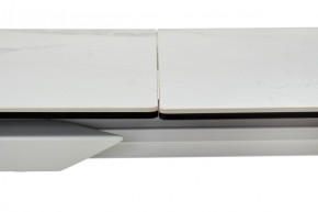 Стол CREMONA 140 HIGH GLOSS STATUARIO Белый мрамор глянцевый, керамика/ белый каркас, ®DISAUR в Надыме - nadym.mebel24.online | фото 3