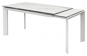 Стол CREMONA 140 HIGH GLOSS STATUARIO Белый мрамор глянцевый, керамика/ белый каркас, ®DISAUR в Надыме - nadym.mebel24.online | фото 7