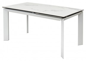 Стол CREMONA 140 HIGH GLOSS STATUARIO Белый мрамор глянцевый, керамика/ белый каркас, ®DISAUR в Надыме - nadym.mebel24.online | фото 9