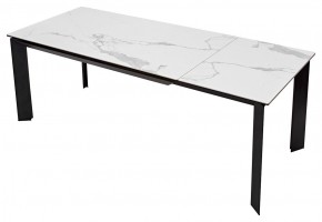 Стол CREMONA 140 MATTE STATUARIO Белый мрамор матовый, керамика/ черный каркас, ®DISAUR в Надыме - nadym.mebel24.online | фото 2