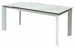 Стол CREMONA 180 KL-188 Контрастный мрамор матовый, итальянская керамика/ белый каркас, ®DISAUR в Надыме - nadym.mebel24.online | фото 3