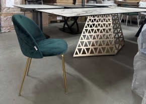 Стол ENNA 220 KL-188 Контрастный мрамор матовый, итальянская керамика/ каркас цвета шампань, ®DISAUR в Надыме - nadym.mebel24.online | фото 7
