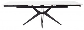 Стол FORIO 160 MATT WHITE MARBLE SOLID CERAMIC / BLACK, ®DISAUR в Надыме - nadym.mebel24.online | фото 2