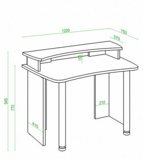 Стол компьютерный Домино Лайт СКЛ-Софт120+НКИЛ120 в Надыме - nadym.mebel24.online | фото 3