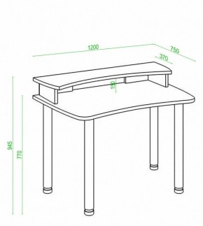 Стол компьютерный Домино Лайт СКЛ-Софт120МО+НКИЛ120 в Надыме - nadym.mebel24.online | фото 2