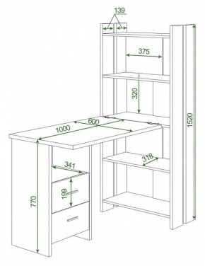 Стол компьютерный Домино Lite СТЛ-ОВ+С100Р в Надыме - nadym.mebel24.online | фото 2