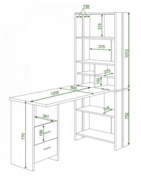 Стол компьютерный Домино Lite СТЛ-ОВ+С120Прям+ТЯЛ в Надыме - nadym.mebel24.online | фото 2