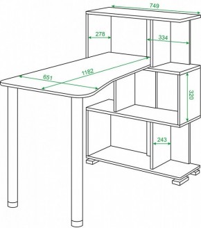 Стол компьютерный Домино нельсон СЛ-5-3СТ-2 в Надыме - nadym.mebel24.online | фото 2