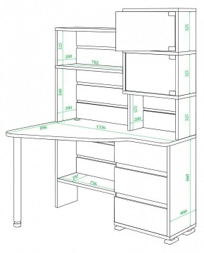 Стол компьютерный Домино нельсон СР-322 в Надыме - nadym.mebel24.online | фото 2