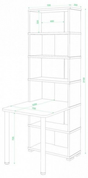 Стол компьютерный Домино СБ-10М/6 в Надыме - nadym.mebel24.online | фото 2