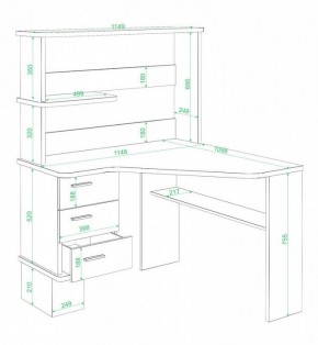 Стол компьютерный Домино СД-45 в Надыме - nadym.mebel24.online | фото 2