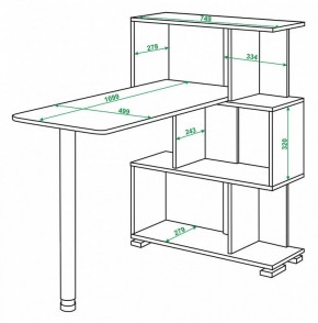 Стол компьютерный Домино СЛ-5-3СТ в Надыме - nadym.mebel24.online | фото 2