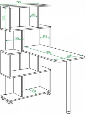 Стол компьютерный Домино СЛ-5-4СТ в Надыме - nadym.mebel24.online | фото 2