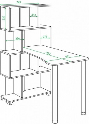 Стол компьютерный Домино СЛ-5-4СТ-2+БД+БЯ в Надыме - nadym.mebel24.online | фото 2